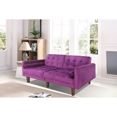 71.6 " Velvet Sofa Bed Reclining
