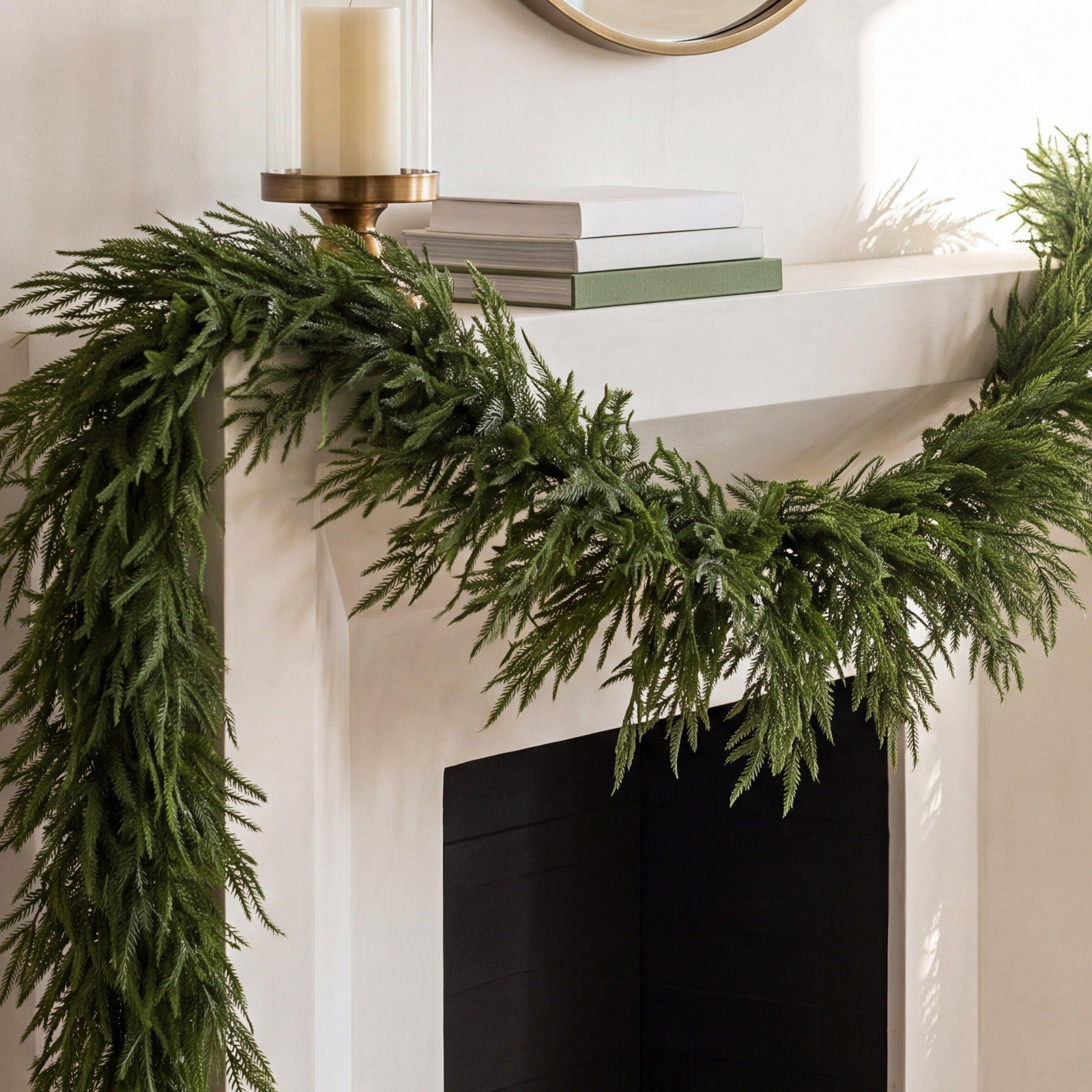 Norfolk Pine Christmas Garland, 14' L