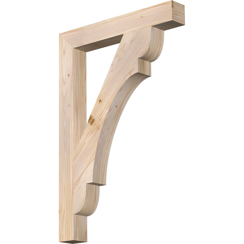Olympic Block Bracket, 3 1/2"W Douglas Fir (Smooth), 38"H  x 26"D