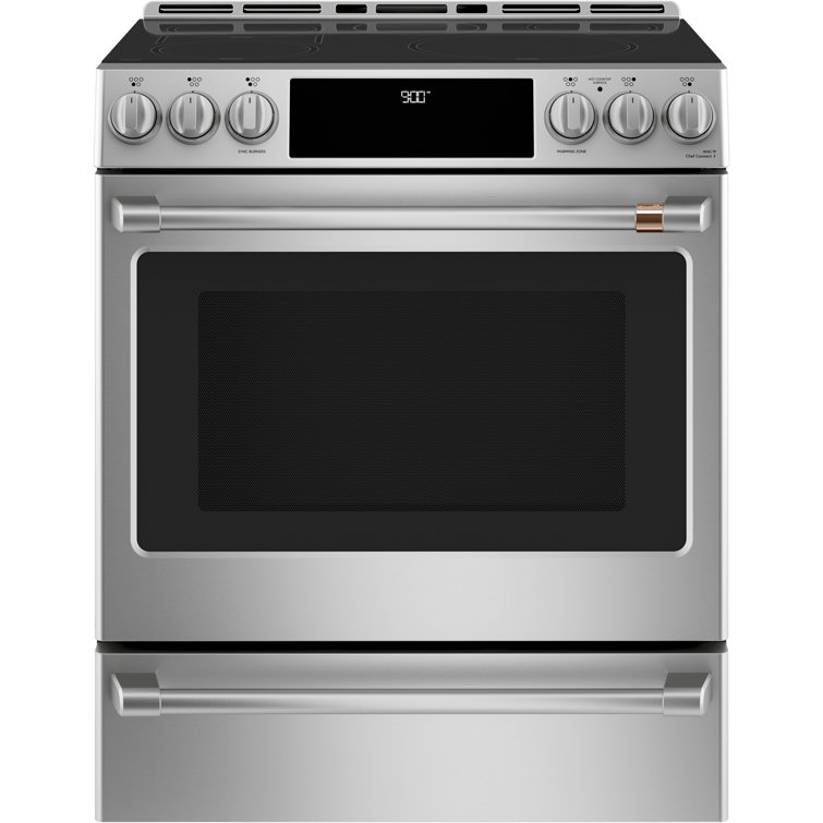 Café 30" 5.7 cu. ft. Slide-in Electric Range with Induction Cooktop