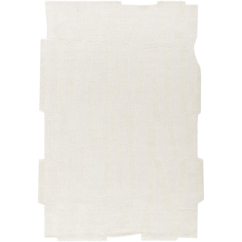 Tapis rectangulaire en laine Icacos avec envers antidérapant, Nouveauté 2 pi x 3 pi
