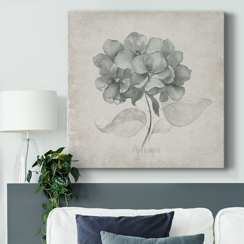 Vintage Hydrangea - reproduction sur toile tendue, H 32 po x l 32 po x P 1,5 po