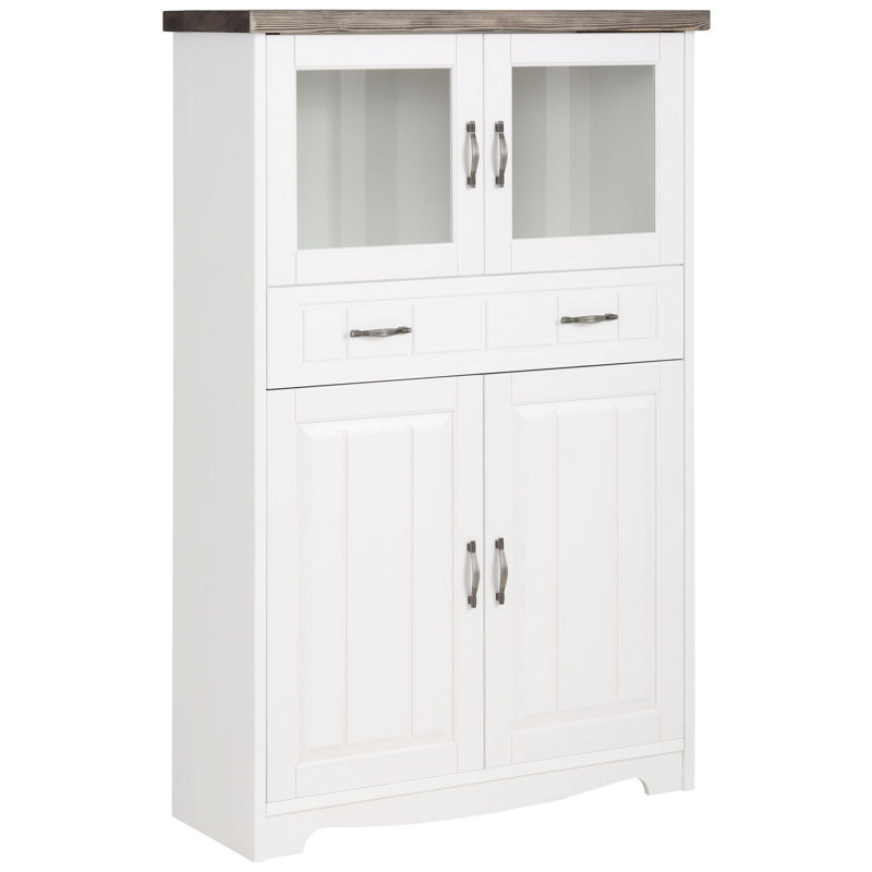 Display Cabinet, White/Grey