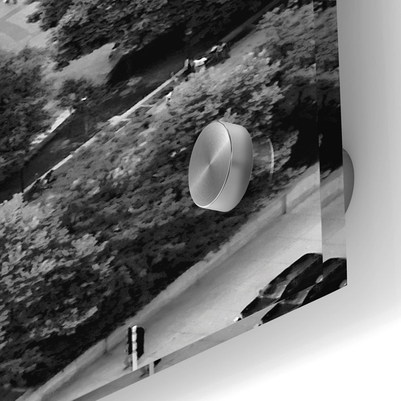  «Benjamin Franklin Parkway B & w» par Erin Clark, art mural en verre acrylique, 16 po x 48 po, H 36 po x l 12 po