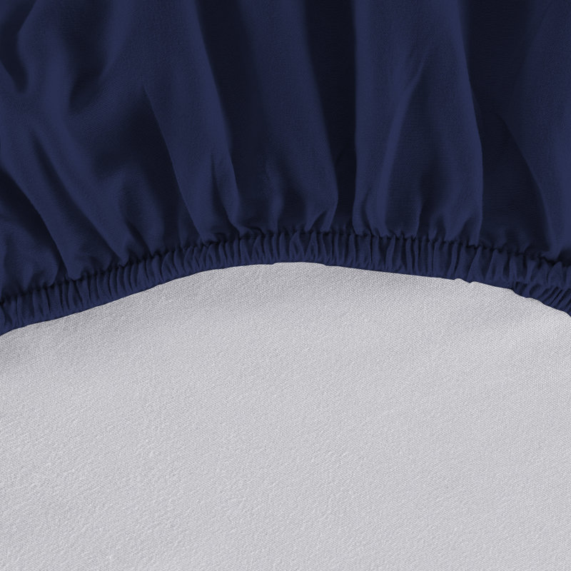 Ultra Soft 200 Thread Count Microfiber Fitted Sheet, Single (3'), Navy