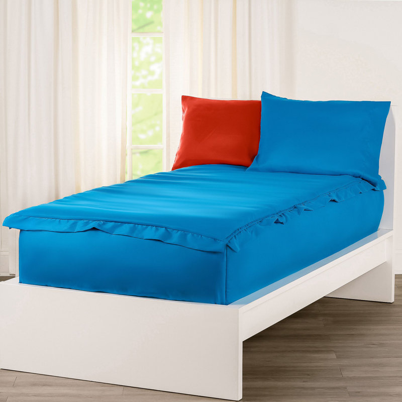  Bunkie Deluxe All-In-One Zipper Bedding Set, Twin, Azure
