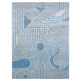 Velie One-of-a-Kind Rectangle 9'0" X 12'0" New Age Area Rug in Blue