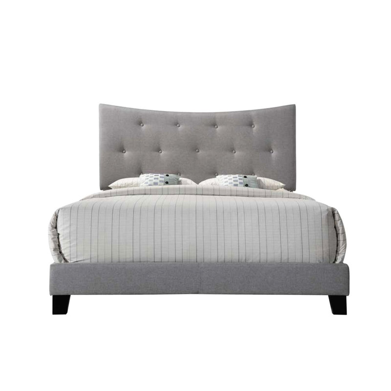 Grand lit en gris - construction et look minimaliste contemporain