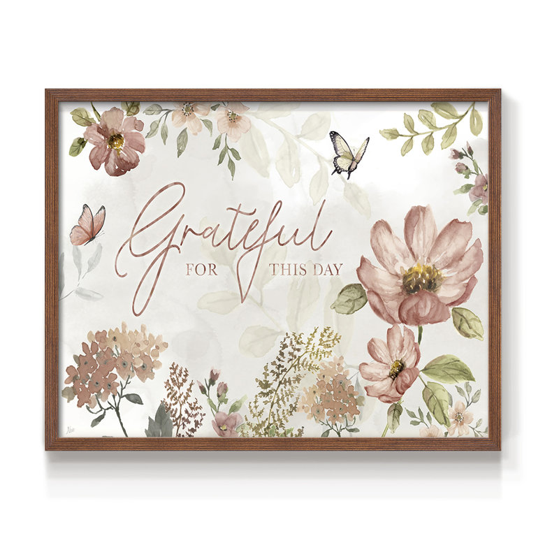 Summers Grateful - Impression encadrée - Restickable, H 8 po x l 10 po, Noyer