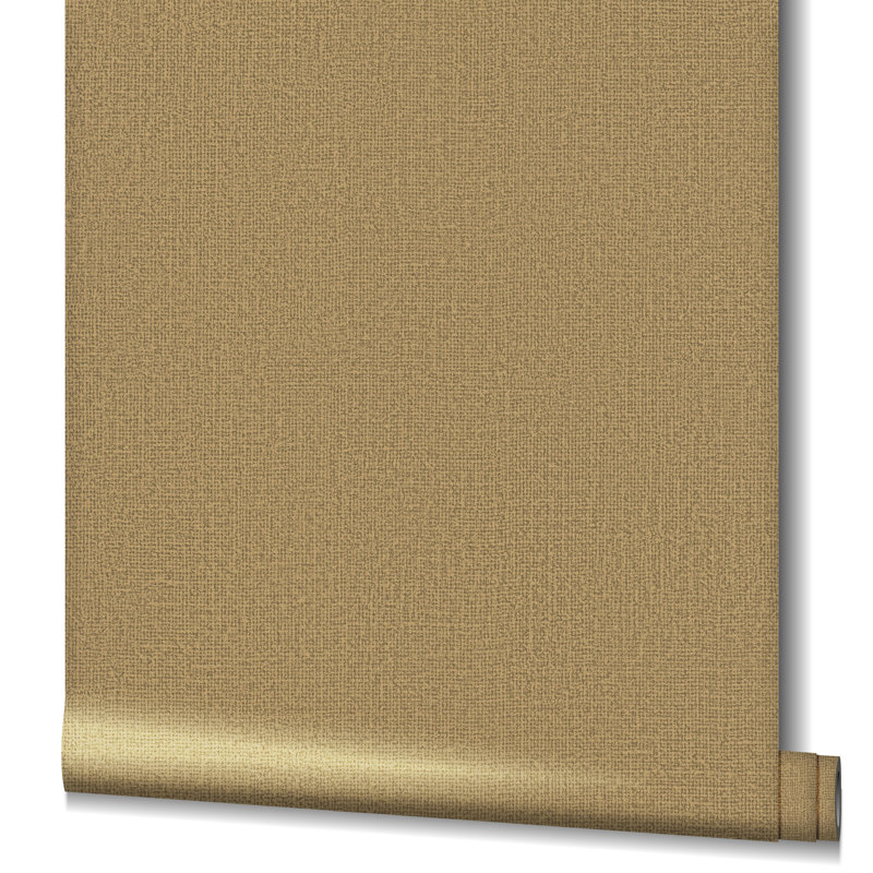 Loudoun Textured Weave Matte Non-pasted 10.05' x 53" Wallpaper Roll, Mustard