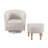 Sharolynn Upholstered Linen 26.4" Wide Swivel Barrel Chair with Ottoman-1263718258