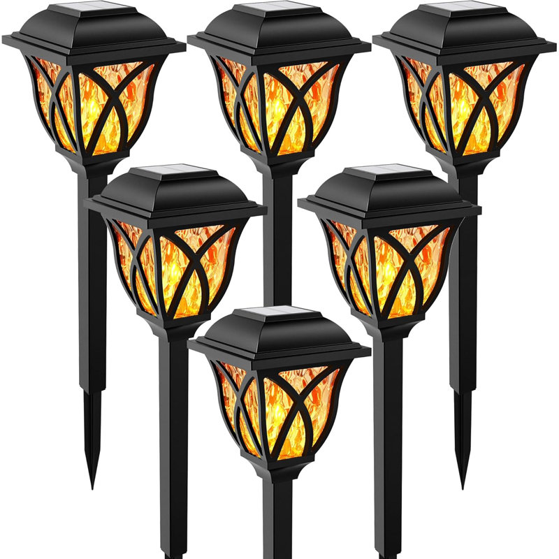 Stainless Steel Solar Powered Pathway Light Pack, Yellow