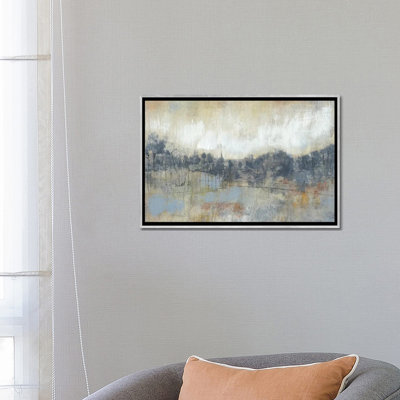 «Cool Gray Horizon I» par Jennifer Goldberger, reproduction d'art sur toile tendue