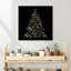 Arbre de Noël moderne, arbre de Noël abstrait moderne, impression d'art mural paysage d'hiver-427674773