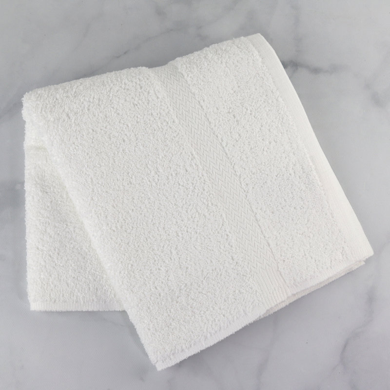 Ensemble de serviettes à main 120 pièces 100% coton Crown Touch, Blanc