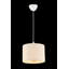 Superbe lustre blanc avec corps en métal et capuchon en raphia, 21,7 po x 21,7 po x 21,7 po | Certifié CE, douille E27 (60 W maximum) | Élégant luminaire pour le salon, la salle à manger et le vestibule-621082238