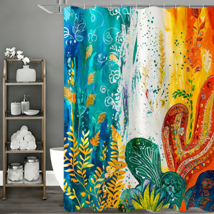 Shower Curtains with Hooks Included
