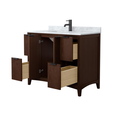 Palmilla 42" Freestanding Single Bathroom Vanity with Marble Top