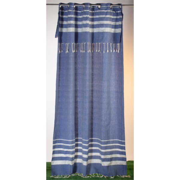 Kissimmee Single Curtain, 140 W x 240 D cm, Blue