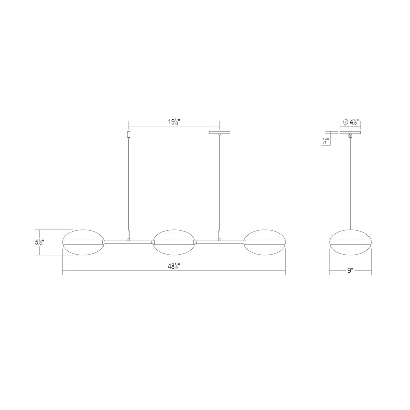 Pillow 3 - Light LED Shaded Pendant, Silver