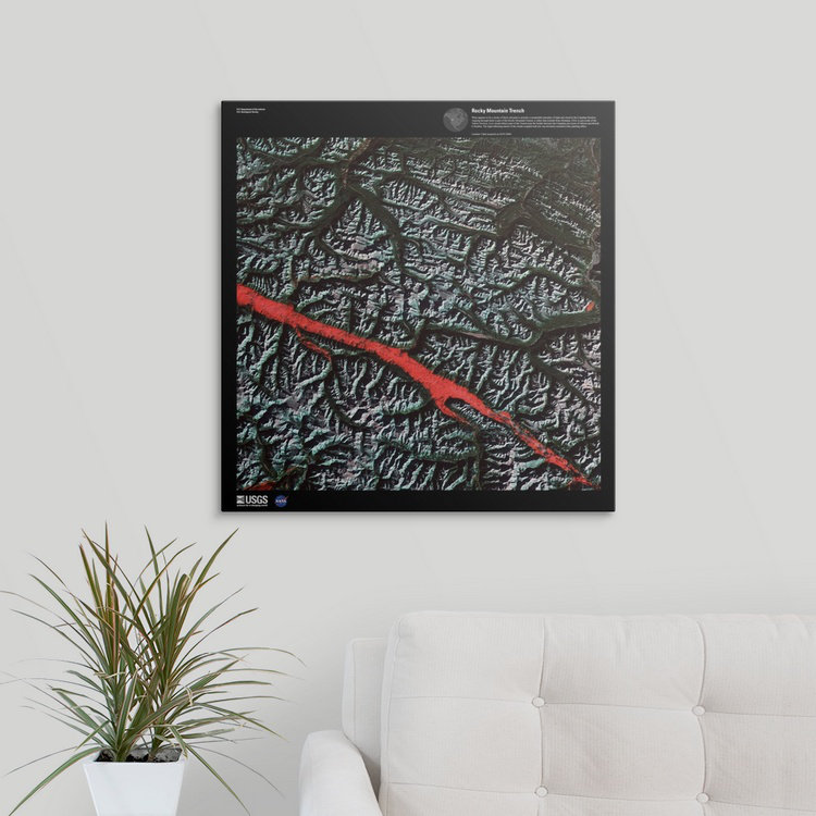 « rocky montagnes-usg earth », reproduction d’impression, H 24 po x l 24 po x P 1,25 po, Toile