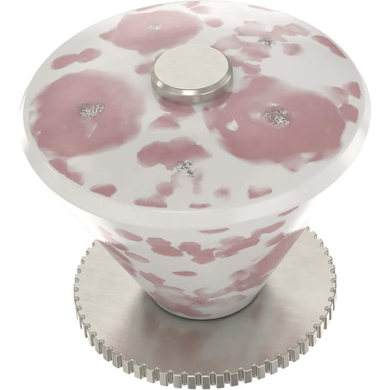 (5 Pack) (4-Pack) 1-1/8 inch Patterned Conical Knob, Gold/Pink/White