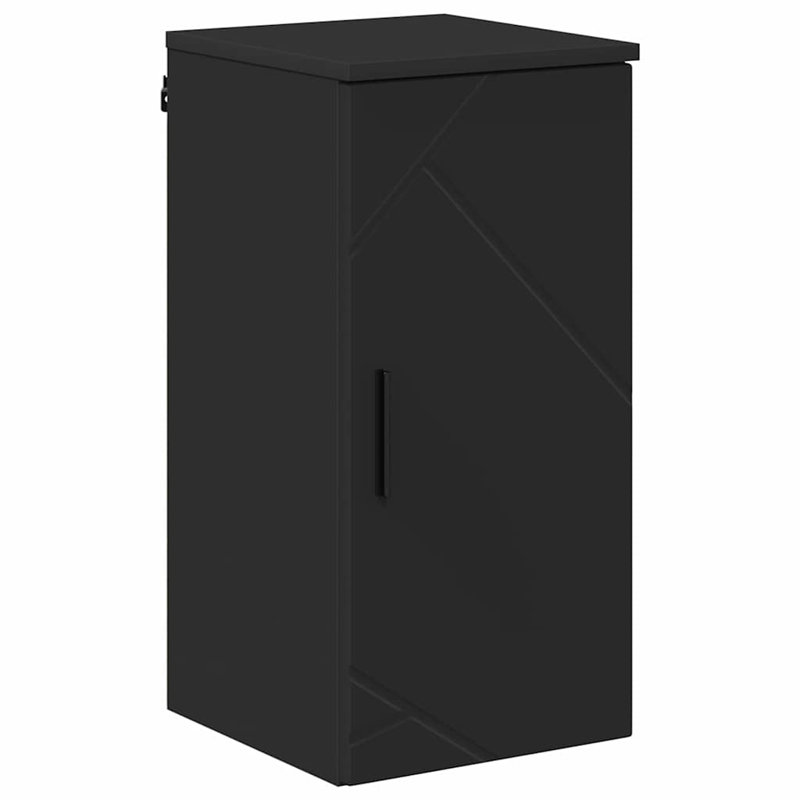 30cm Wall Mounted Bathroom Vanity Base Only, Black