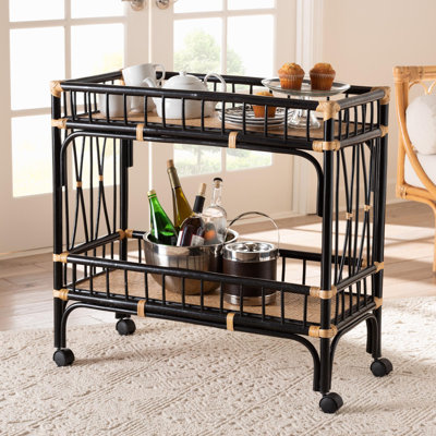 Bartko Rattan Bar Cart