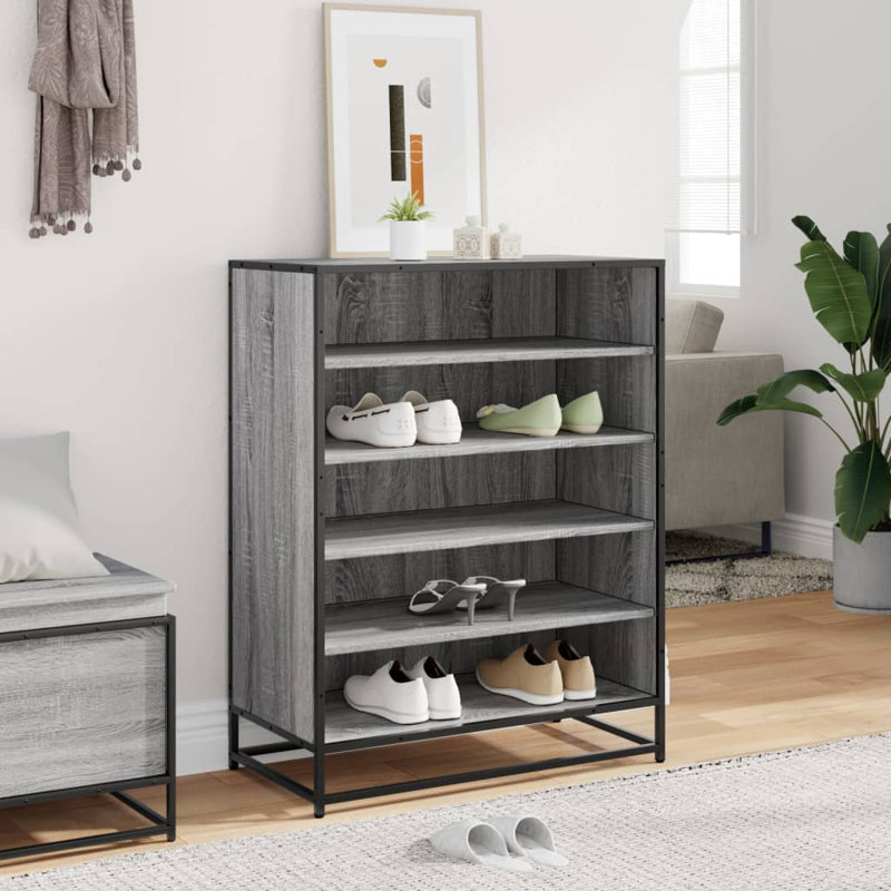 10 Pair Shoe Storage Cabinet, Grey Sonoma