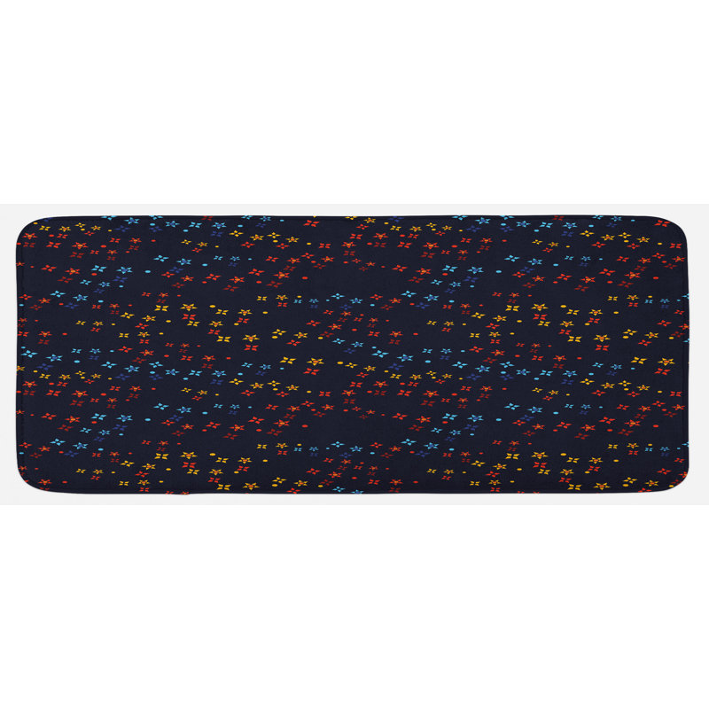 Tapis de cuisine en multicolore inflorescence spring dark space