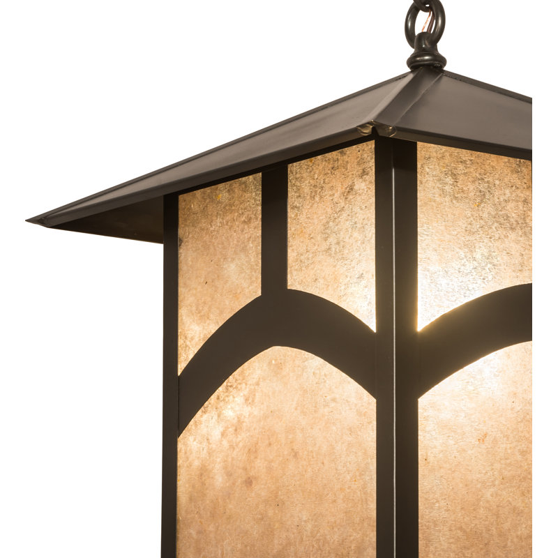 Luminaire suspendu rectangulaire 1 lumières lanterne Wygant