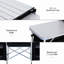 Table de camping portable: Aluminium avec pare-brise et 3 armoires pour barbecue, fête, pique-nique, cour arrière. Support de cuisine pratique et spacieux: placards. Pour les pique-niques, les fêtes, les cours.