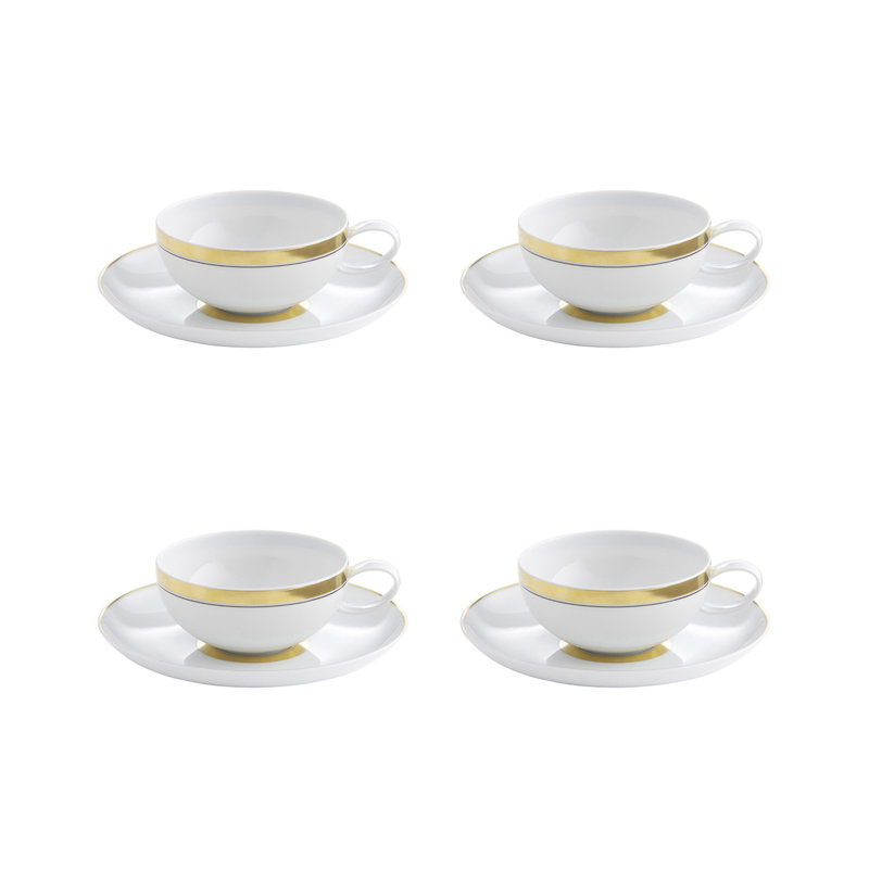 Domo Gold Porcelain Teacup, Gold