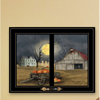 «Spooky Harvest Moon», art mural encadré pour le salon et la maison par Billy Jacobs
