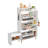 57" Modern Narrow Hidden Shoe Storage Cabinet Organizer With Bench For Entryway With 3 Flip Drawer-519705721