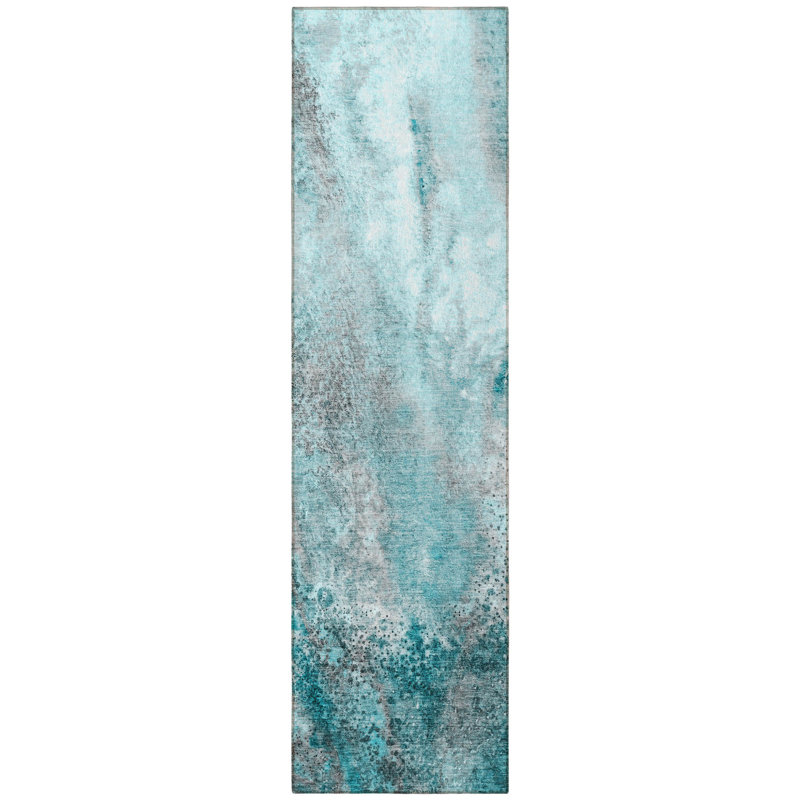 Tapis de couloir d'extérieur 8 po gris et ivoire