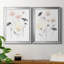«Blush and Black Wildflowers I», ensemble de 2 impressions sur toile encadrées-487160006-487160005