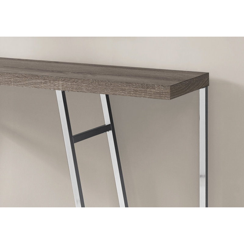 Console de salon polyvalente - Stratifié brun, base de table d'entrée élégante