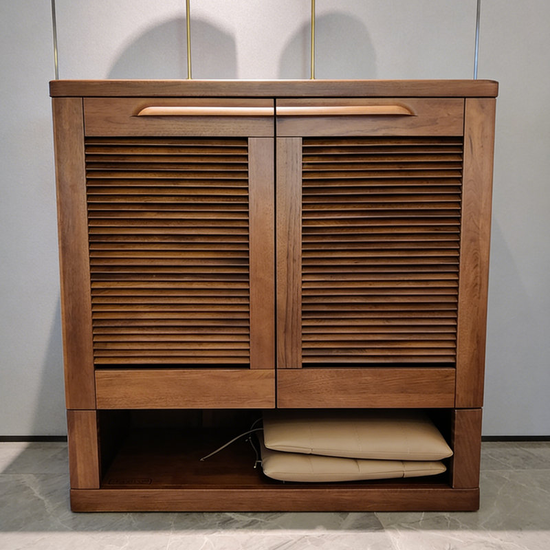 Solid wood furniture storage shoe cabinet