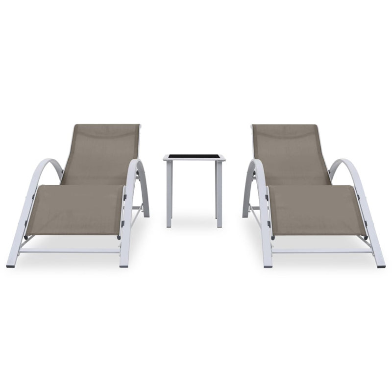 Chaise longue double 16,4 po, Taupe