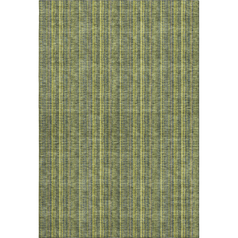 Premium Machine Washable Prisco Olive Rug, Rectangle 8' x 10'