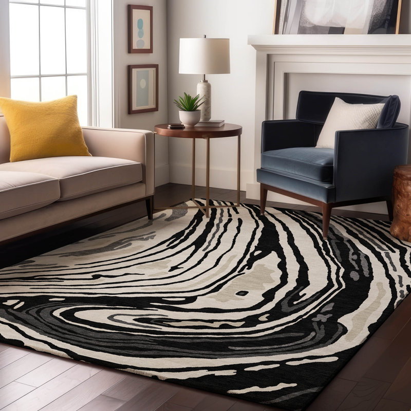 Tapis tourbillon AMF1051 lavable à la machine de qualité supérieure, Rectangulaire 8 pi x 10 pi