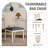 47.24" Ancient  Round MDF Dining Table with 4/6 Woven Linen Chairs, Farmhousefor Kitchen Dining Room Living Room-469367910-469367911-469367909