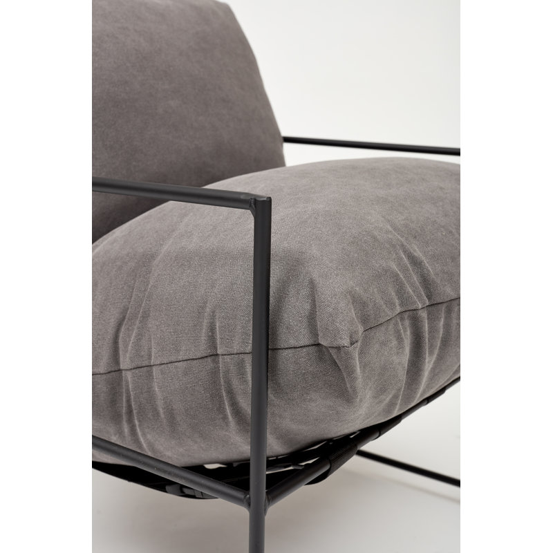 Danita Armchair, Washed Grey Performance Canvas