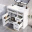 Meuble-lavabo 36 po avec lavabo, lavabo en céramique, 2 tiroirs basculants, charnières de porte à fermeture en douceur-913213345