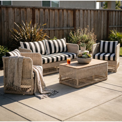 Ensemble de chaises de patio 4 pièces Destin Pebble Sunbrella® - Toile Cabana