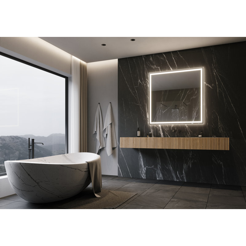 Miroir de salle de bain/coiffeuse illuminé Harmony, 40 po x 40 po