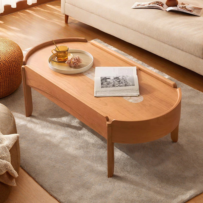 Table basse en bois de cerisier de style luxueux