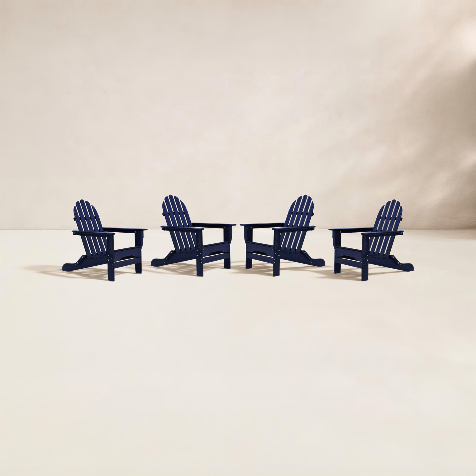 Brunt Outdoor Adirondack Set, Navy