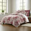 Country Lane Toile Crimson Cotton Duvet Cover Set  8 Piece-635750813